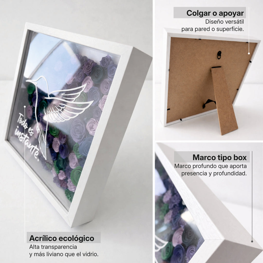 Fotografía en composición floral